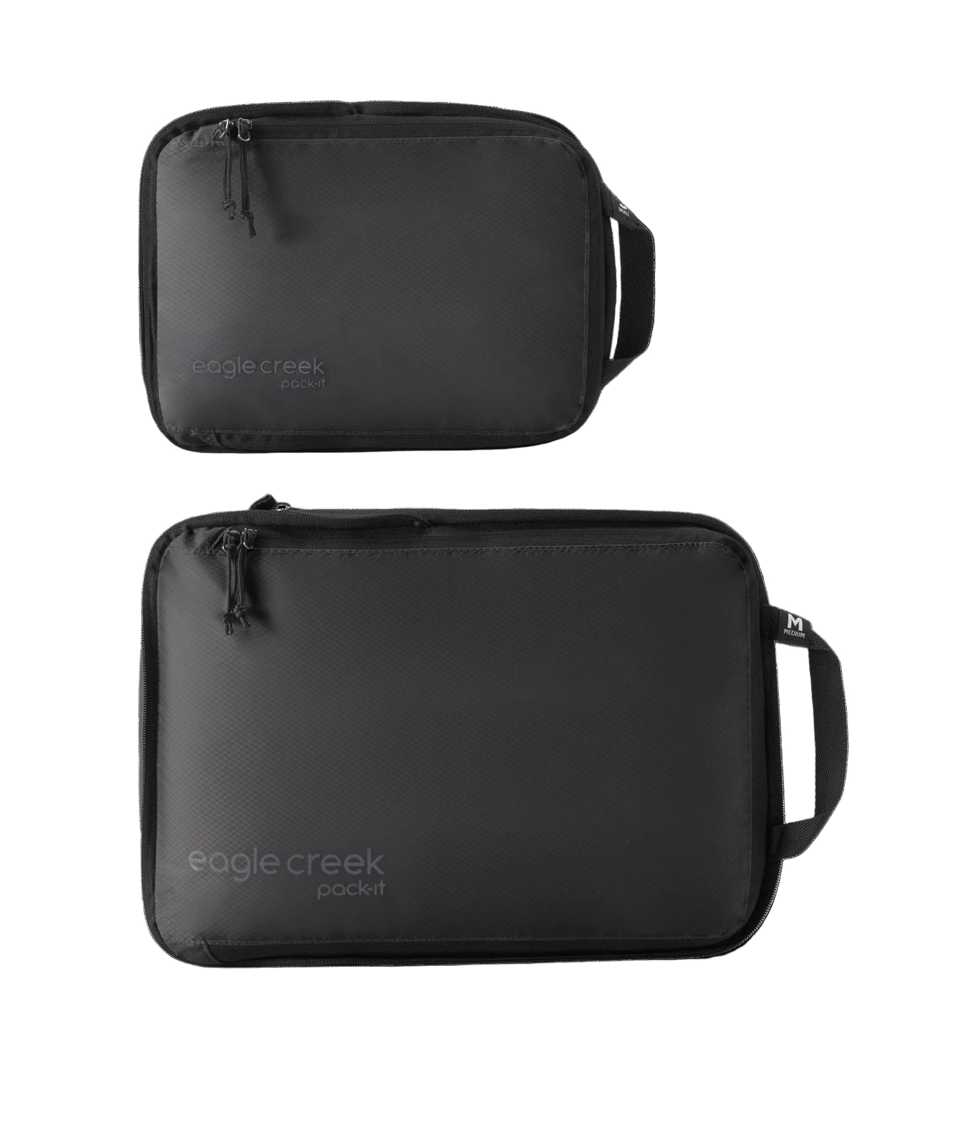 Packing compression cubes, size small and medium in black.
