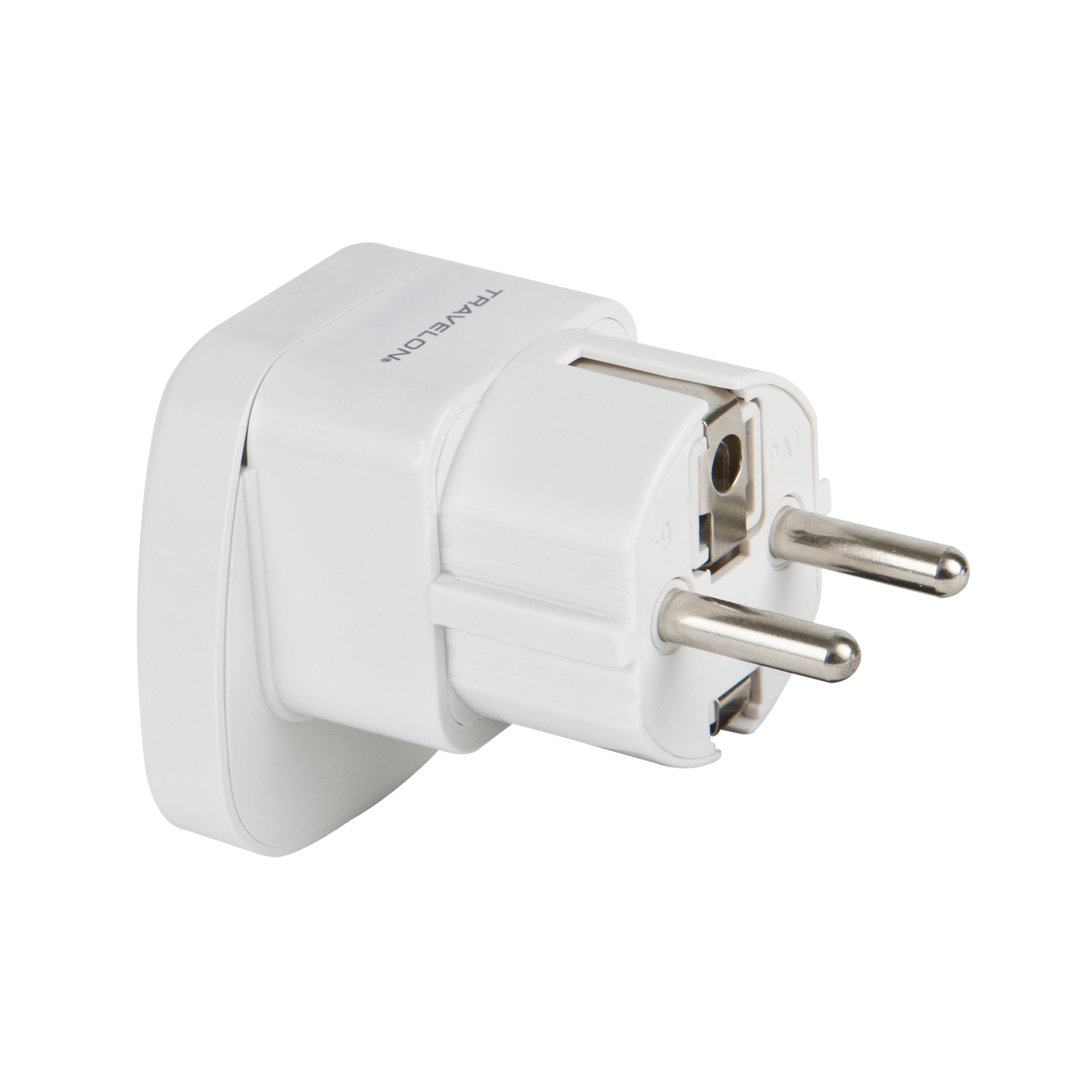 White Europe Grounded Adapter Plug